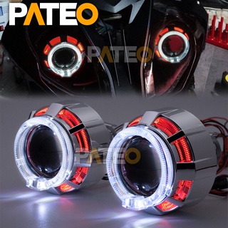 2 inch Micro H1 H4 H7 HID Bi-xenon Headlight Lenses Projector Double LED Optical Angel Eye Halo Ring DRL Car Motorcycle