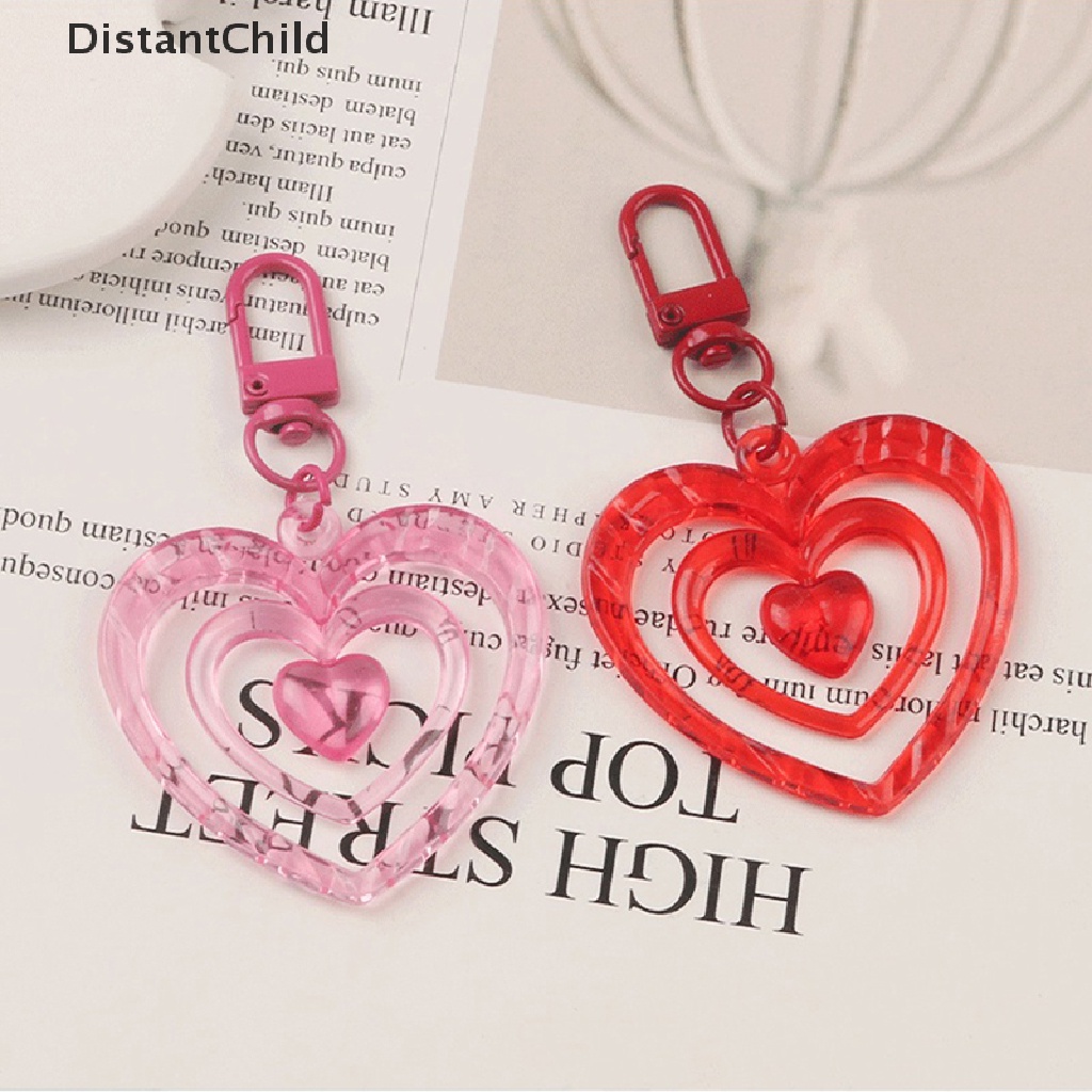 dsth-พวงกุญแจอะคริลิค-จี้รูปหัวใจ-สีชมพู-เครื่องประดับ-สําหรับผู้หญิง-คู่รัก