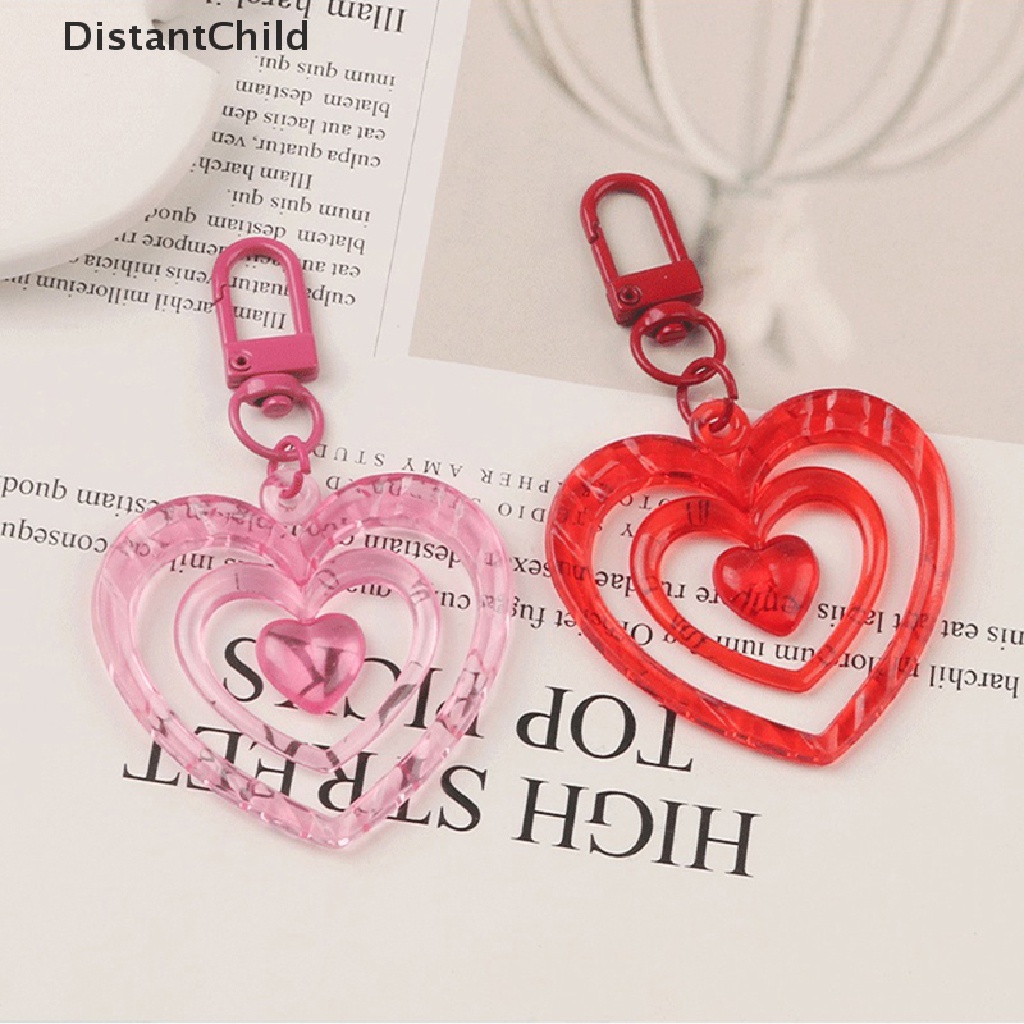 dsth-พวงกุญแจอะคริลิค-จี้รูปหัวใจ-สีชมพู-เครื่องประดับ-สําหรับผู้หญิง-คู่รัก