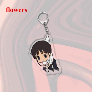 พวงกุญแจอะคริลิค จี้การ์ตูนอนิเมะ Evangelion Kawaii Ray Ayanami ดอกไม้น่ารัก เหมาะกับของขวัญคริสต์มาส