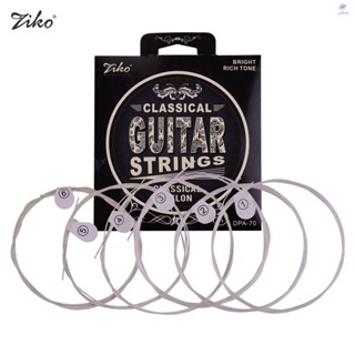 [In Stock] ZIKO DPA-70 Classical Guitar Strings Normal Light Tension Silver Wound Nylon String Anti-Rust Set of 6pcs Musical Instrument String Accessories