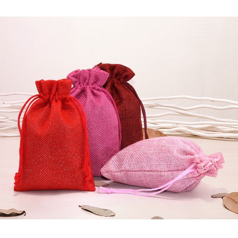 พร้อมส่ง-ราคาถูก-ถุงหูรูด-ถุงผ้า-ถุงผ้ากระสอบ-ถุงหูรูดใส่ของขวัญ-ถุงหูรูดใส่ของชำร่วย-กระเป๋าหูรูด-ถุงหูรูดคละสี