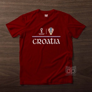 เสื้อยืด ผ้าฝ้าย พรีเมี่ยม ลาย Croasia World Cup