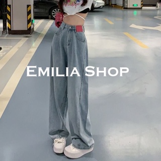EMILIA SHOP กางเกงขายาว กางเกงเอวสูง กางเกงขายาวผู้หญิงสไตล์เกาหลี 2022 ใหม่ K011062