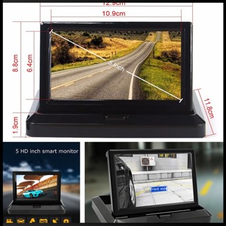 【พร้อมส่ง】หน้าจอมอนิเตอร์ Tft LCD Hd 5 นิ้ว อินพุต Av สองทาง กล้องมองหลัง หน้าจอพับได้