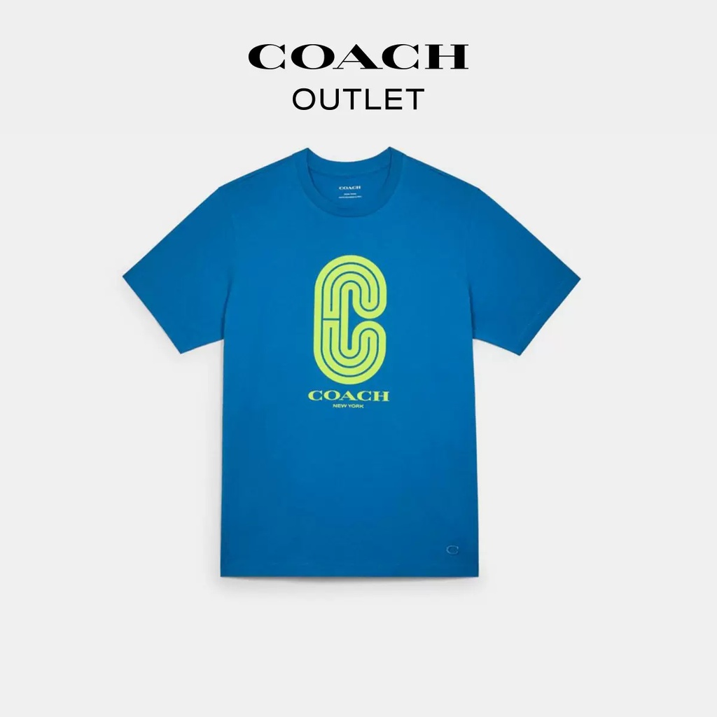 เสื้อยืด-พิมพ์ลายโลโก้-coach-สไตล์วินเทจ-คลาสสิก-สําหรับผู้ชาย