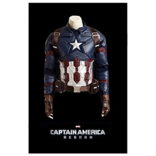 เสื้อกัปตันอเมริกา Captain America HZ Cosplay Civil War Leather Jacket