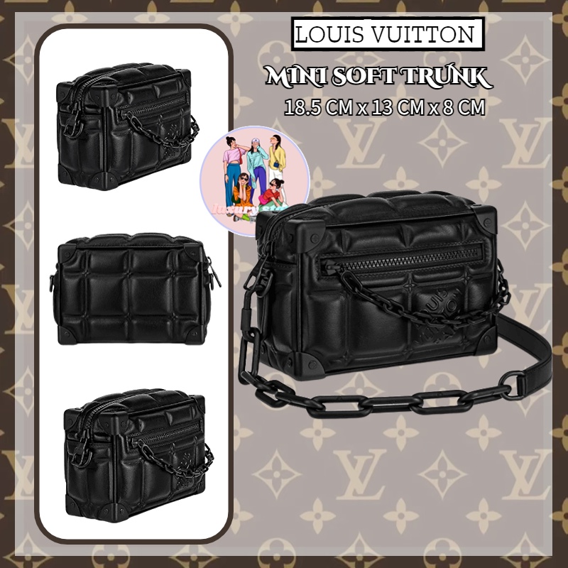 หลุยส์วิตตอง-louis-vuitton-mini-soft-trunk-กระเป๋าถือ-กระเป๋าผู้ชาย-กระเป๋ากล่อง-ใหม่ล่าสุด-chain