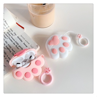 เคสหูฟังบลูทูธไร้สาย ซิลิโคนนิ่ม ลายอุ้งเท้าแมว สําหรับ Apple Airpods Pro 2 Case 3 1