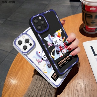 Xiaomi Redmi Note 10 10S 9 9S 8 Pro 5G สำหรับ Cartoon Space Rabbit เคส เคสโทรศัพท์ เคสมือถือ Full Cover Shell Shockproof Back Cover Protective Cases