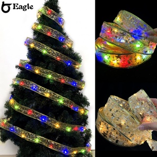 [ FAST SHIPPING ]78 Light Strings Christmas Ribbon Bows &amp;LED Xmas Tree Ornaments Home Decor Lamp