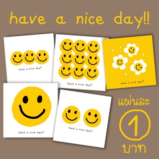 การ์ด สติ๊กเกอร์ แพ็ค 10 แผ่น have a nice day