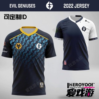 ชุดเสื้อแขนสั้น ลาย Evil Genius Team Suits ID E-sports EG Game Suits 2022 CSGO Eat Chicken DOTA2