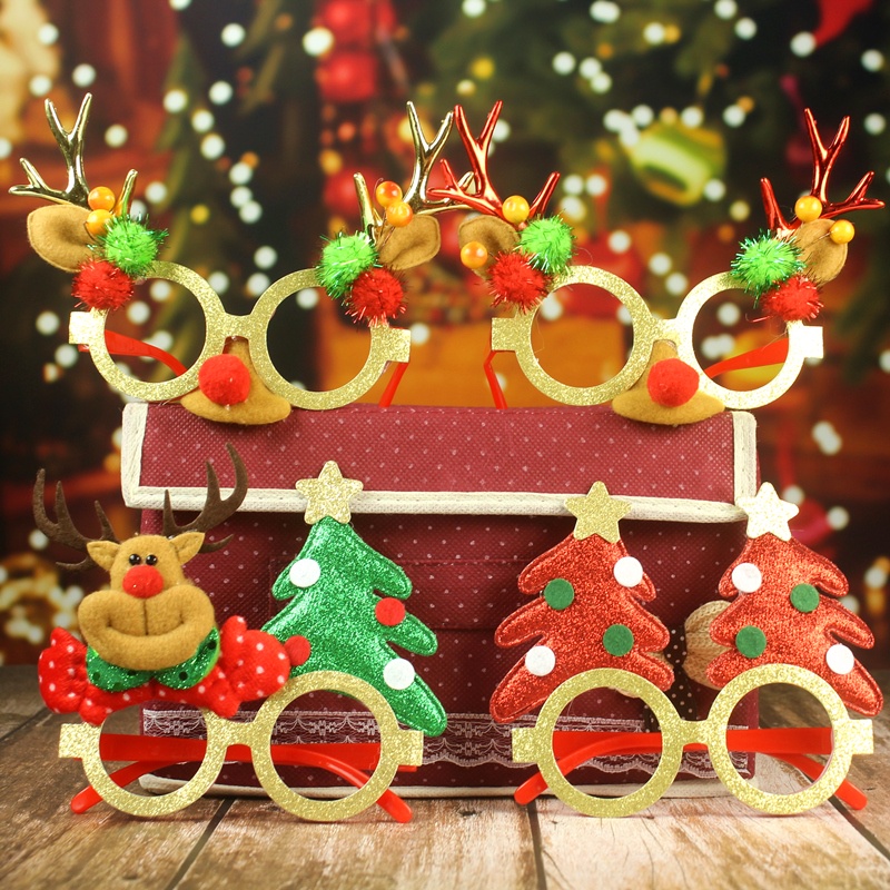แว่นตาซานต้าคลอส-สโนว์แมน-กวาง-ของขวัญคริสต์มาส-ขนาดเล็ก-สําหรับเด็ก-2023