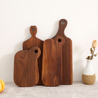 Creative pizza board Black Walnut Chopping Blocks Kitchen Wood Food Plate Wooden Pizza Sushi Bread Tray Cutting Board No