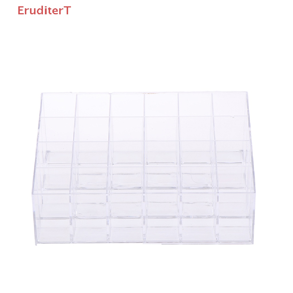 eruditert-กล่องอะคริลิคใส-24-ช่อง-สําหรับใส่จัดเก็บเครื่องสําอาง-ลิปสติก-ยาทาเล็บ-ใหม่