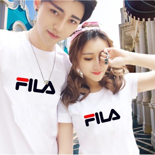 เสื้อคู่ FILA-SHORTเสื้อทีเชิร์ตแขนสั้นยอดฮิตลายFILAใส่ได้ทั้งหญิงและชายใส่เที่ยวทำงานออกกำลังกาย