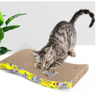 ภาพขนาดย่อของภาพหน้าปกสินค้าHM - ของเล่นแมว ที่ฝนเล็บแมว ที่ลับเล็บแมว สัตว์เลี้ยง กระดานฝนเล็บ ขนมแมว คลื่นแมวเหลือง-P100 จากร้าน zhujianxuan บน Shopee