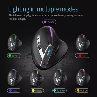 ZELOTES แนวตั้งเมาส์สำหรับเล่นเกม6/11ปุ่ม USB ไร้สาย/แบบมีสาย RGB Optical Remote Ergonomic เม้าส์เม้าส์