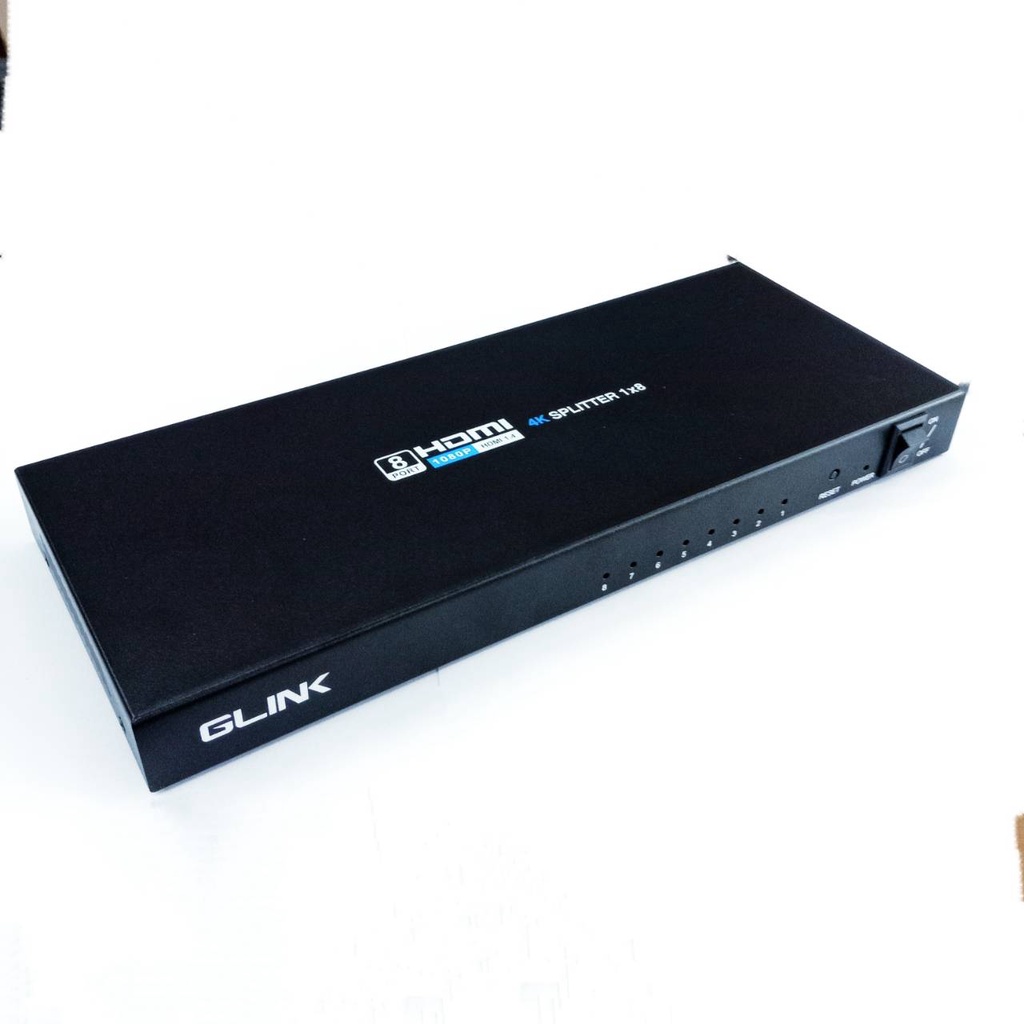 อุปกรณ์แยกสัญญาณ-hdmi-1-ออก-8-ยี่ห้อ-glink-รุ่น-glsp-014