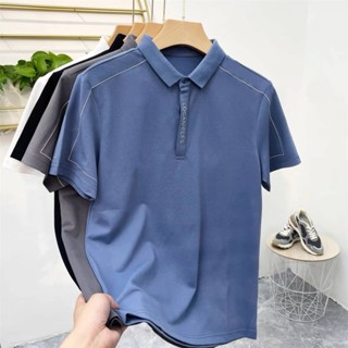 ✨สินค้าพร้อมส่ง ✨polo เสื้อโปโลคอปกชายสีพื้น ST02