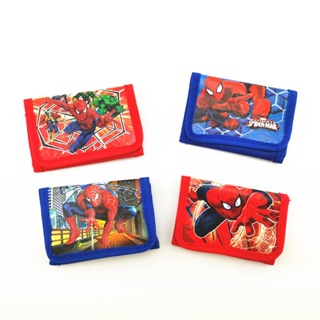 กระเป๋าสตางค์ ใบสั้น พิมพ์ลายการ์ตูนยูนิคอร์น Spiderman Spider Man Moana สีรุ้ง สําหรับเด็กผู้ชาย และเด็กผู้หญิง 1 ชิ้น