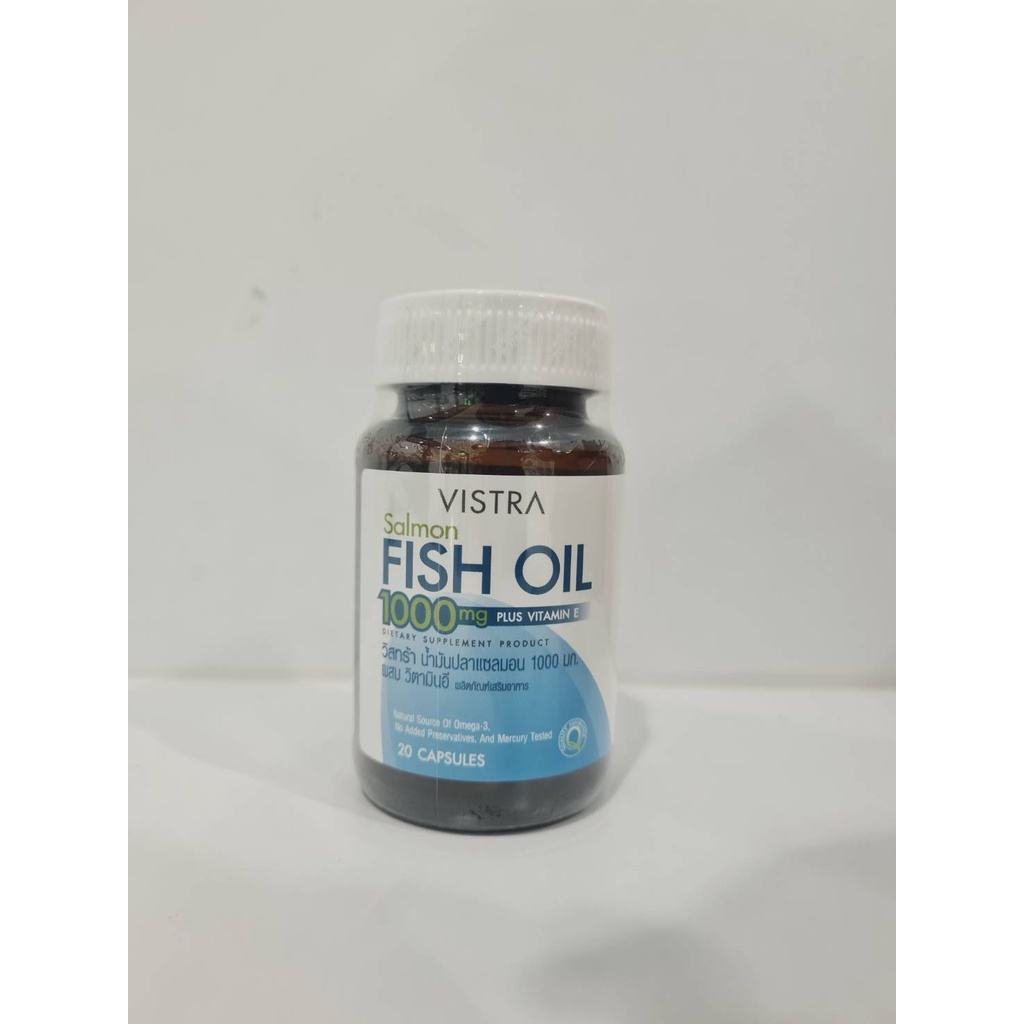 ภาพสินค้าVISTRA SALMON FISH OIL น้ำมันตับปลาแซลมอน 1000mg 20 เม็ด จากร้าน nexx_pharma บน Shopee ภาพที่ 1