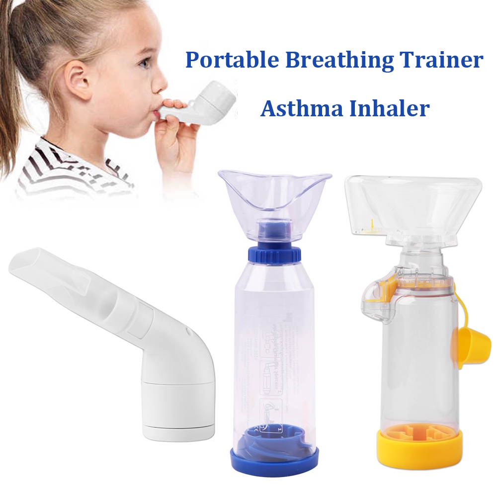 Silicone Aerosol Chamber Asthma Inhaler Spacer Device With Breathing