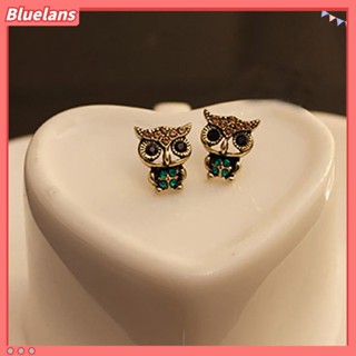 เครื่องประดับแฟชั่นสตรี  ต่างหูแบบติดหูรูปนกฮูก Rhinestone