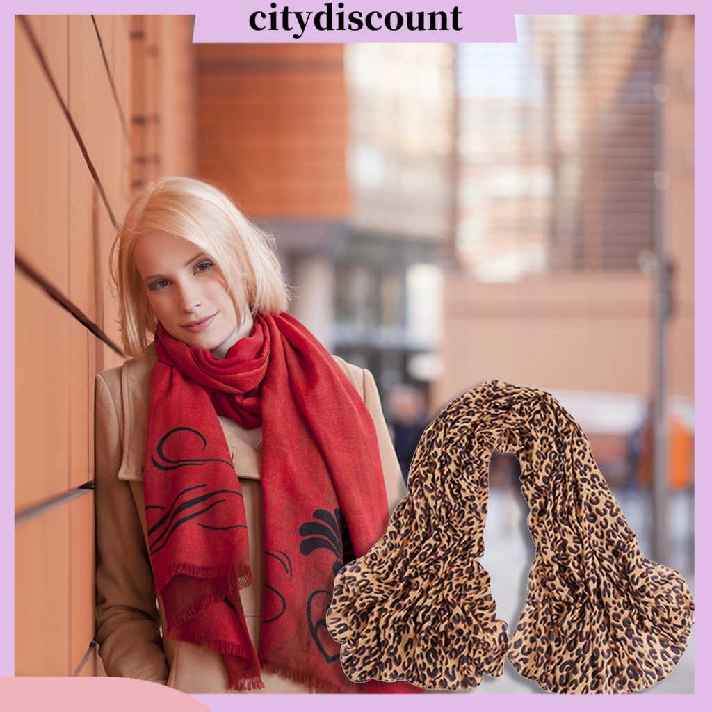 lt-citydiscount-gt-city-ผ้าพันคอยาวลายเสือดาวแฟชั่น-สำหรับผู้หญิง
