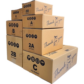 ภาพขนาดย่อของภาพหน้าปกสินค้ากล่องพัสดุ กล่องไปรษณีย์ เบอร์ 00 10ใบ จากร้าน thrrpacking บน Shopee