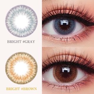 คอนแทคเลนส์ (ลิมิเตด) รุ่น Bright Gray / Brown &lt;&lt;&lt; แบบสายตาปกติและสายตาสั้น