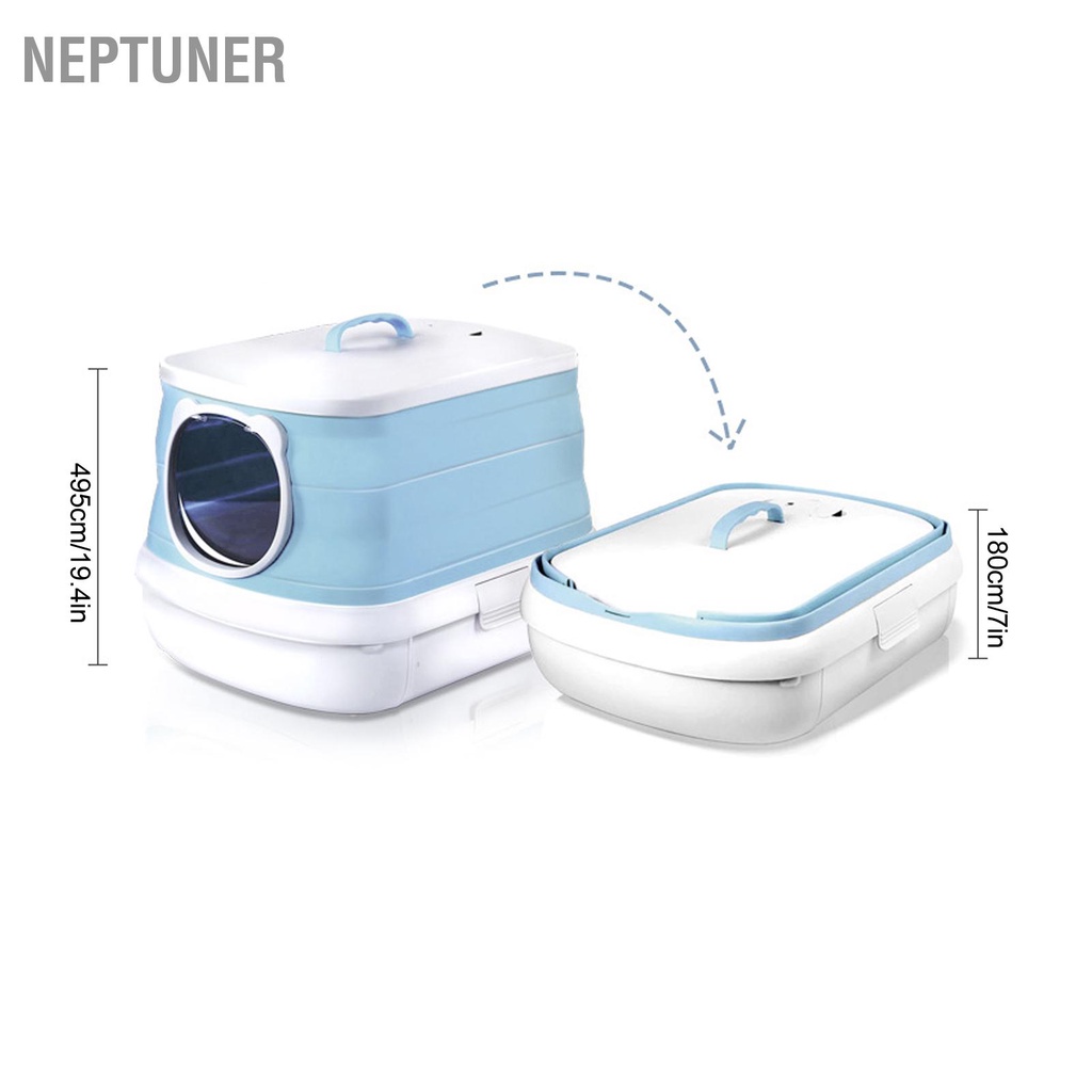 neptuner-กระบะทรายแมว-พับได้-อเนกประสงค์-ถอดออกได้-แบบพกพา-สําหรับแมว-ลูกแมว