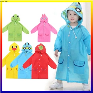 เสื้อกันฝนเด็ก เนื้อผ้าหนา (เหมาะสำหรับ 90-130cm) เสื้อกันฝนเด็ก