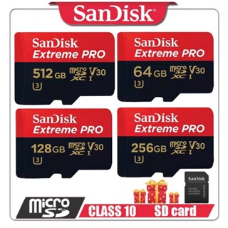 สินค้า SanDisk Micro sdcard 512GB 256GB 128GB Memory Cards Class10 เมมโมรี่การ์ด ไมโครเอสดีการ์ด TF Card โทรศัพท์ กล้องวงจรปิด