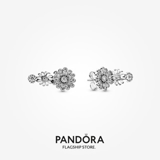 Pandora ต่างหูสตั๊ด ลายดอกเดซี่ ของขวัญคริสต์มาส พรีเมี่ยม e1027