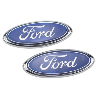 Klnu ใหม่ กระจังหน้ารถยนต์ ด้านหน้า และหลัง แบบมาตรฐาน แฟชั่น สําหรับ Ford Logo 2 3 4 5 Mk2 Mk3 Mk4 Mk5 Mk7 Ranger