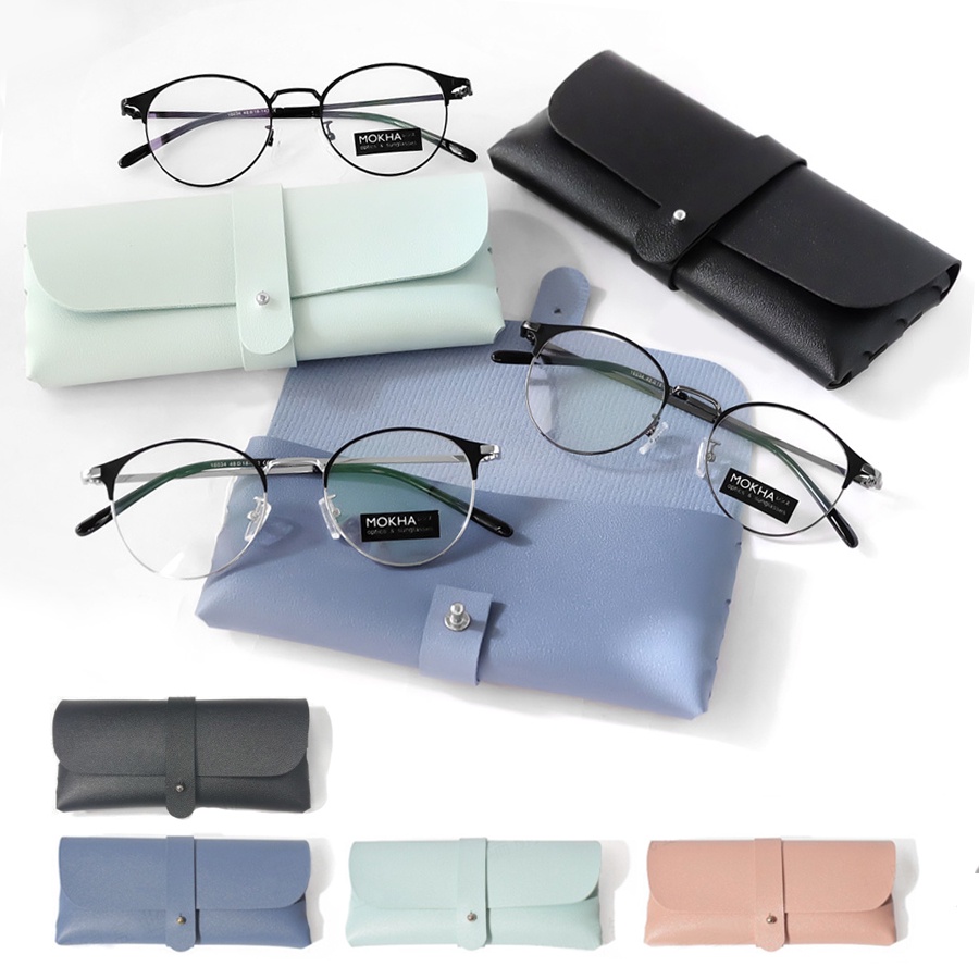 ภาพสินค้าMOKHA กล่องแว่น minimal กล่องใส สไตล์เกาหลี / เคสใส่แว่นตา เคสสายหนัง กล่องใส่แว่นตา ซองแว่น กระเป๋าแว่น จากร้าน mokha บน Shopee ภาพที่ 7