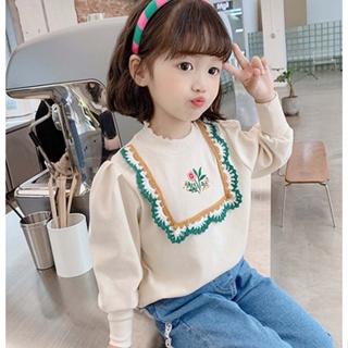 เสื้อแขนยาวคอเต่าเด็กผู้หญิง เสื้อเด็กผุ้หญิง คอเต่า สไตล์เกาหลี สําหรับเด็กผู้หญิง อายุ 1-6 ปี