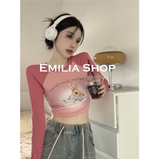 EMILIA SHOP  เสื้อครอป 2022 ใหม่  Chic สบาย ทันสมัย ins S031063 36Z230909