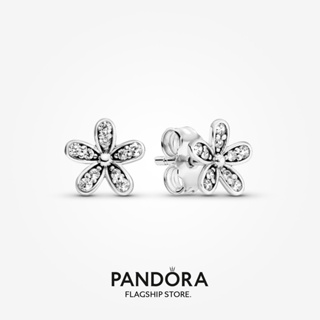 Pandora ต่างหูสตั๊ด ลายดอกเดซี่ ของขวัญคริสต์มาส พรีเมี่ยม e1027