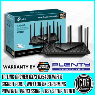 TP-Link Archer AX73 เราเตอร์ AX5400 Dual-Band Gigabit Wi-Fi 6 CPU Triple-Core 1.5 GHz 6 เสาสัญญาณ (ประกัน SYNNEX LT)