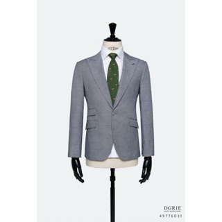 DGRIE Light Gray Cotton Linen Jacket-เบลเซอร์ คอตตอน-ลินิน
