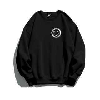 ใหม่ เสื้อกันหนาว คอกลม มีฮู้ด ทรงหลวม แฟชั่นฤดูใบไม้ร่วง