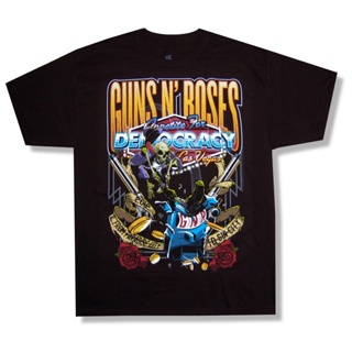 เสื้อยืดผ้าฝ้ายพิมพ์ลายคลาสสิก Sanc6 [พร้อมส่ง] เสื้อยืดผ้าฝ้าย 100% พิมพ์ลาย Guns N Roses "Appetite For Democracy Tour