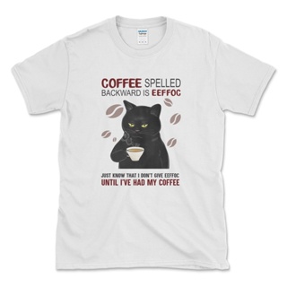 เสื้อวันพีช เสื้อยืดผู้หญิง ชุดเซ็ต 2 ชิ้น - กาแฟแมวขายดีสะกดถอยหลังเป็น Eeffoc บุรุษแฟชั่น Tshirts