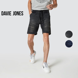 ภาพหน้าปกสินค้าDAVIE JONES กางเกงขาสั้น ผู้ชาย เอวยางยืด สีดำ สีกรม Elasticated Shorts in black navy SH0060BK 61DN ซึ่งคุณอาจชอบราคาและรีวิวของสินค้านี้