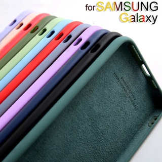เคสโทรศัพท์มือถือ ซิลิโคน กันกระแทก สีพื้น สําหรับ Samsung ss Galaxy A54 A34 A24 A14 A04E A04s A04 A03s A03 A02s 4G 5G 2023