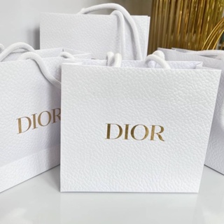 Dior : ถุงกระดาษ ขาว/limited ( ใบเล็ก ) 13x14 cm