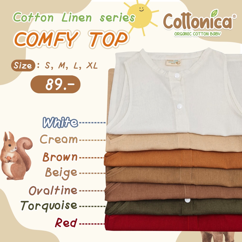 cotton-kids-comfy-top-รุ่น-cotton-linen-เสื้อแขนเว้า-เสื้อเด็ก-นุ่มใส่สบาย-100-cotton-linen-m6373-6404